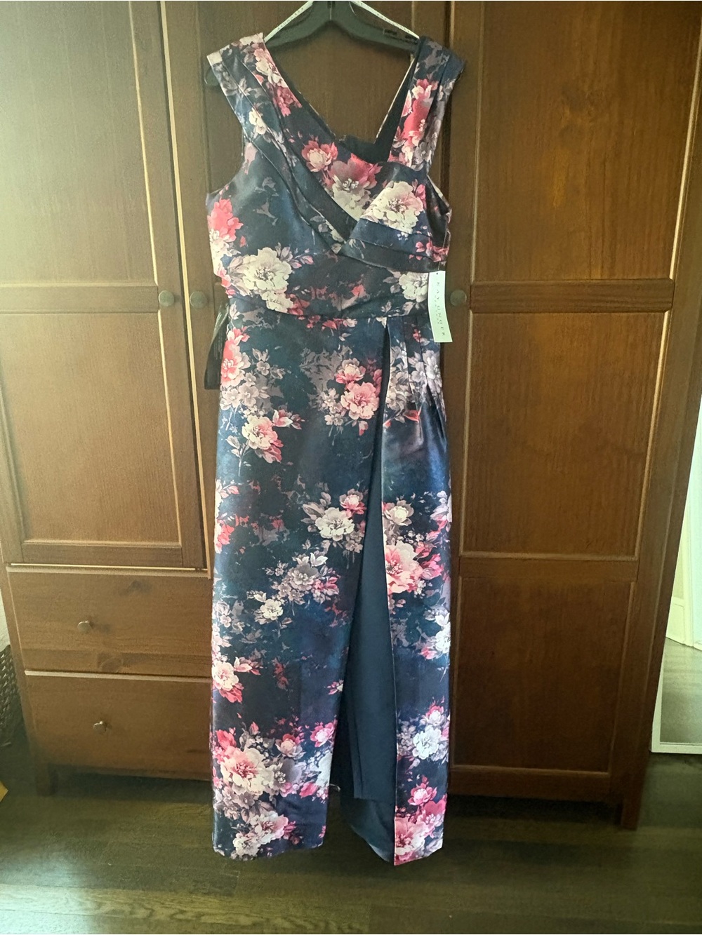 Floral Maxi Dress/jumpsuit in Navy and Pink